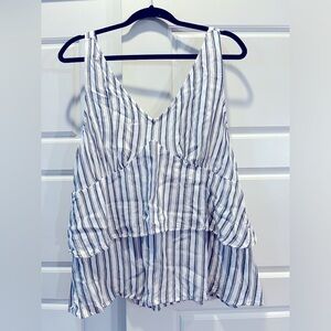 Maison Jules striped tank top. Size Large.